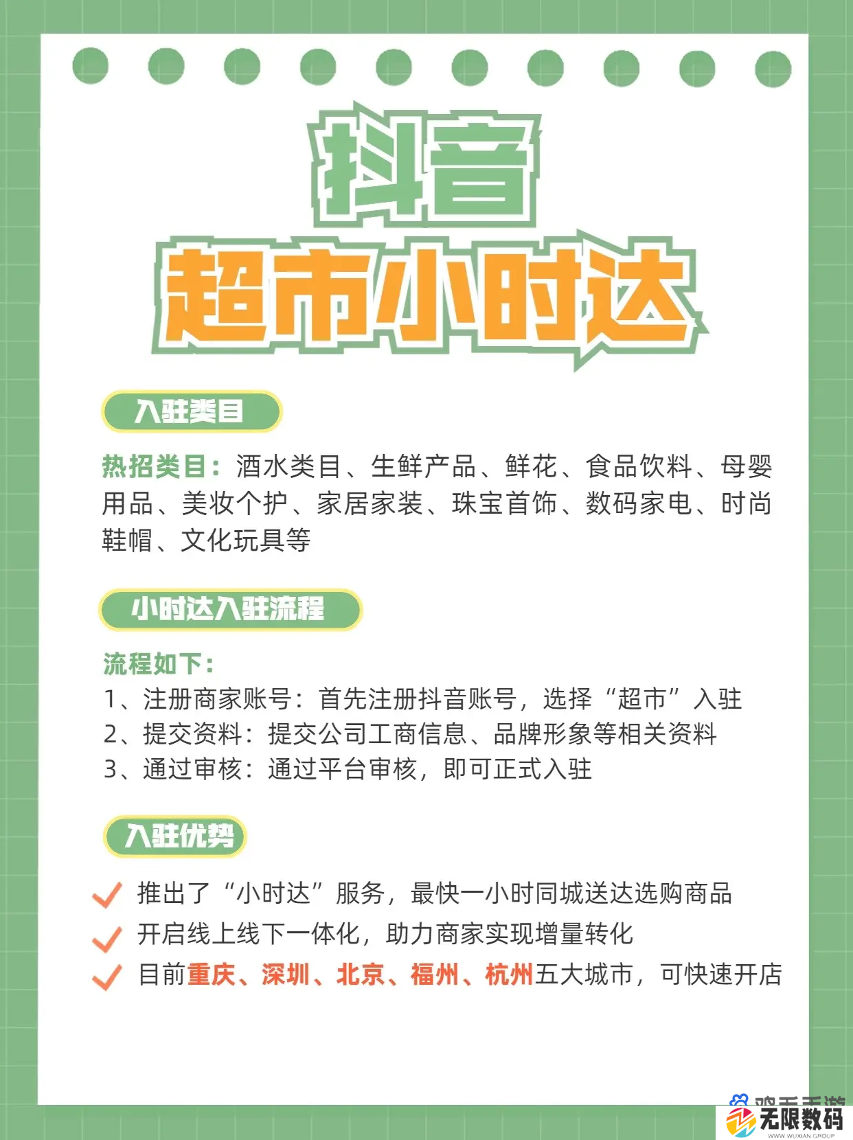 《抖音》小时达商家入驻流程