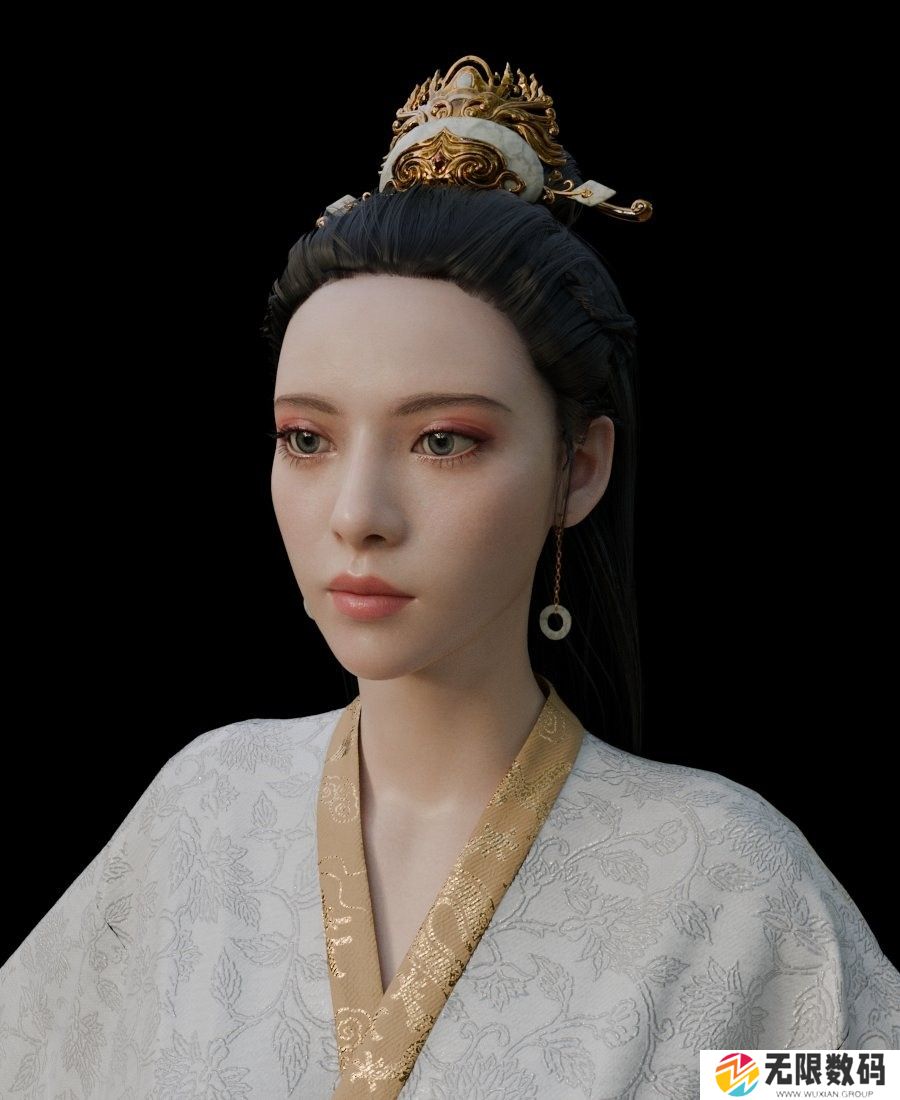 粉丝自制《黑神话》亢金星君建模 宫装御姐漂亮