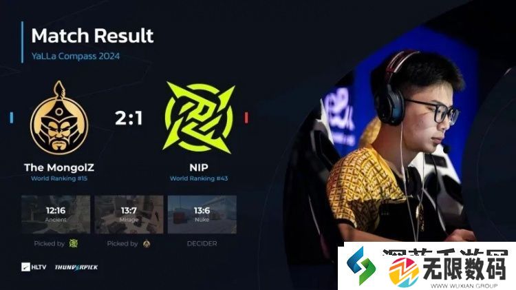 CS2蒙古让一追二NiP-亚洲CS近14年首夺S级大赛冠军